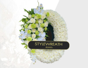 พวงหรีดดอกไม้สด ST 00137