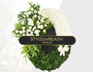 พวงหรีดกระดาน ST-0081 1 แบบพวงหรีดกระดาน ST 0078