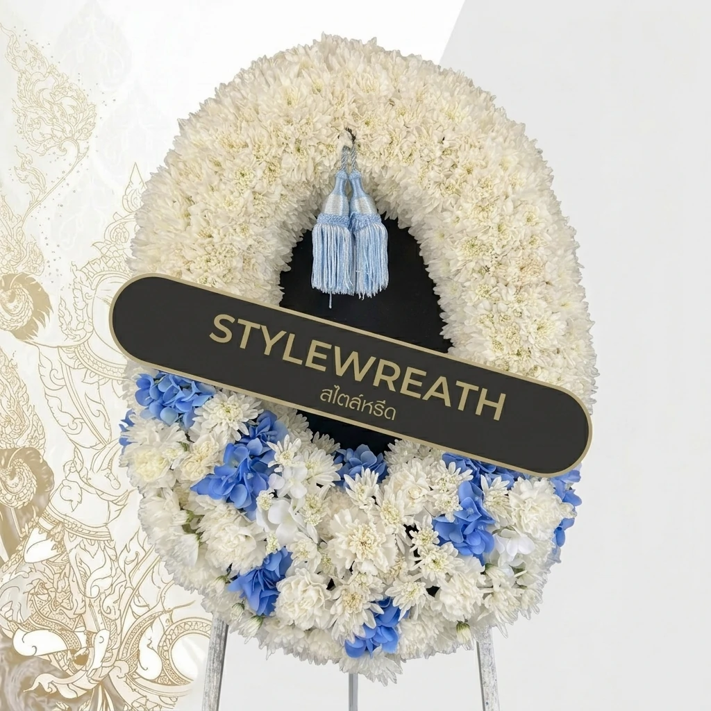 พวงหรีดกระดาน-ST-0104