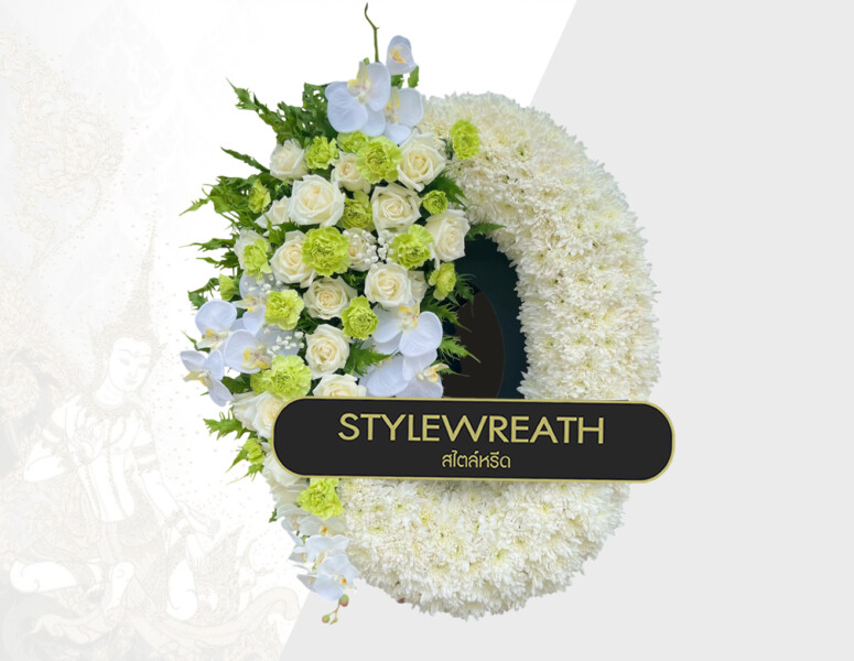 พวงหรีดดอกไม้สด-ST-00137-